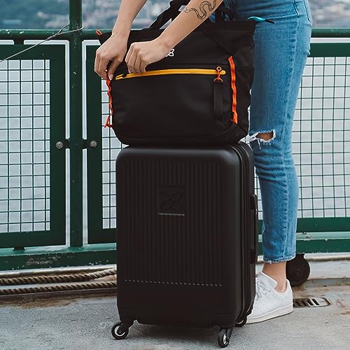 Sherpani Meridian, 22 Inch Travel Hardside Luggage, Durable Hardshell Luggage, Expandable Suitcase with Wheels, Lightweight Rolling Luggage for Women, Carry On Luggage 22x14x9 Airline Approved (Black)