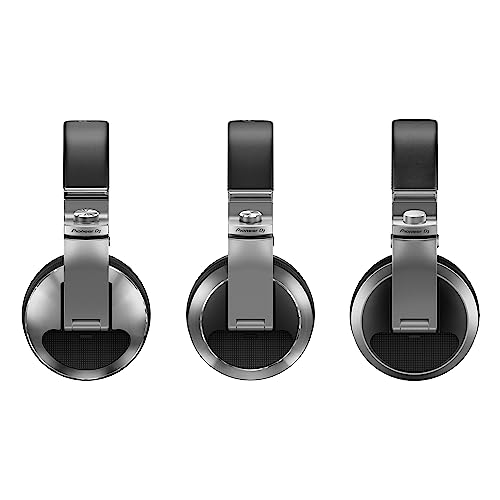 Pioneer DJ HDJ-X7-S - Closed-back Circumaural DJ Headphones with 50mm Drivers, with 5Hz-30kHz Frequency Range, Detachable Cable, and Carry Pouch - Silver