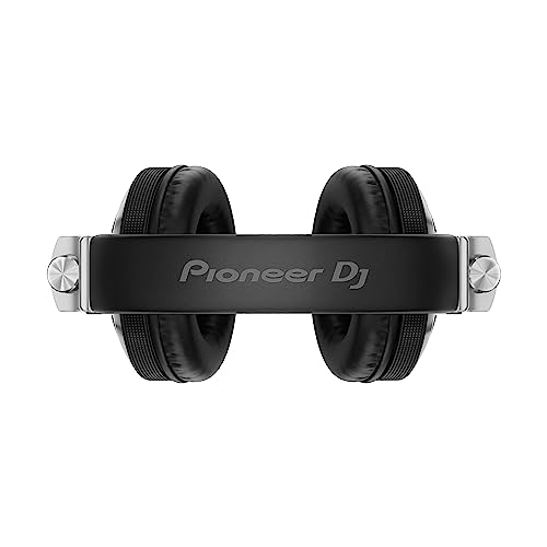 Pioneer DJ HDJ-X7-S - Closed-back Circumaural DJ Headphones with 50mm Drivers, with 5Hz-30kHz Frequency Range, Detachable Cable, and Carry Pouch - Silver