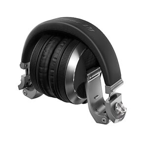 Pioneer DJ HDJ-X7-S - Closed-back Circumaural DJ Headphones with 50mm Drivers, with 5Hz-30kHz Frequency Range, Detachable Cable, and Carry Pouch - Silver