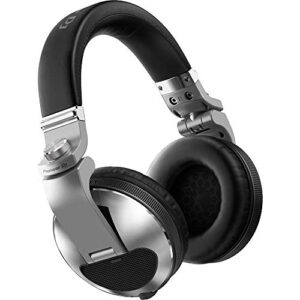 Pioneer DJ HDJ-X10-S - Closed-back Circumaural DJ Headphones with 50mm Drivers, with 5Hz-40kHz Frequency Range, Detachable Cable, and Carrying Case - Silver