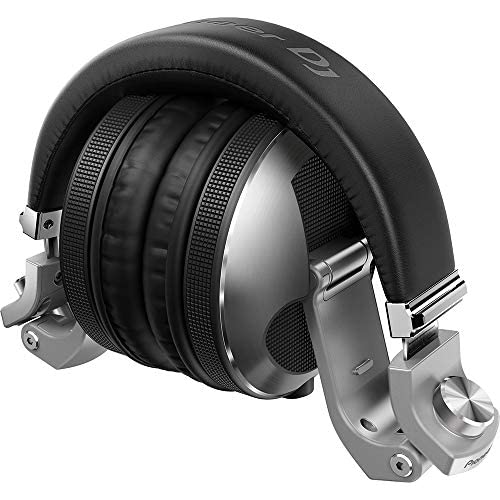 Pioneer DJ HDJ-X10-S - Closed-back Circumaural DJ Headphones with 50mm Drivers, with 5Hz-40kHz Frequency Range, Detachable Cable, and Carrying Case - Silver