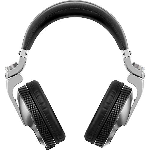 Pioneer DJ HDJ-X10-S - Closed-back Circumaural DJ Headphones with 50mm Drivers, with 5Hz-40kHz Frequency Range, Detachable Cable, and Carrying Case - Silver