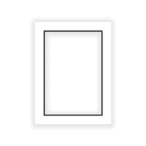 5x7 mat for 4x6 photo - precut white on black double mat picture matboard for frames measuring 5 x 7 inches - bevel cut matte to display art measuring 4 x 6 inches - acid free one mat