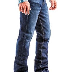 Cinch Men's Ian Slim Fit Jean, Dark Stonewash Zig zag, 29 x34