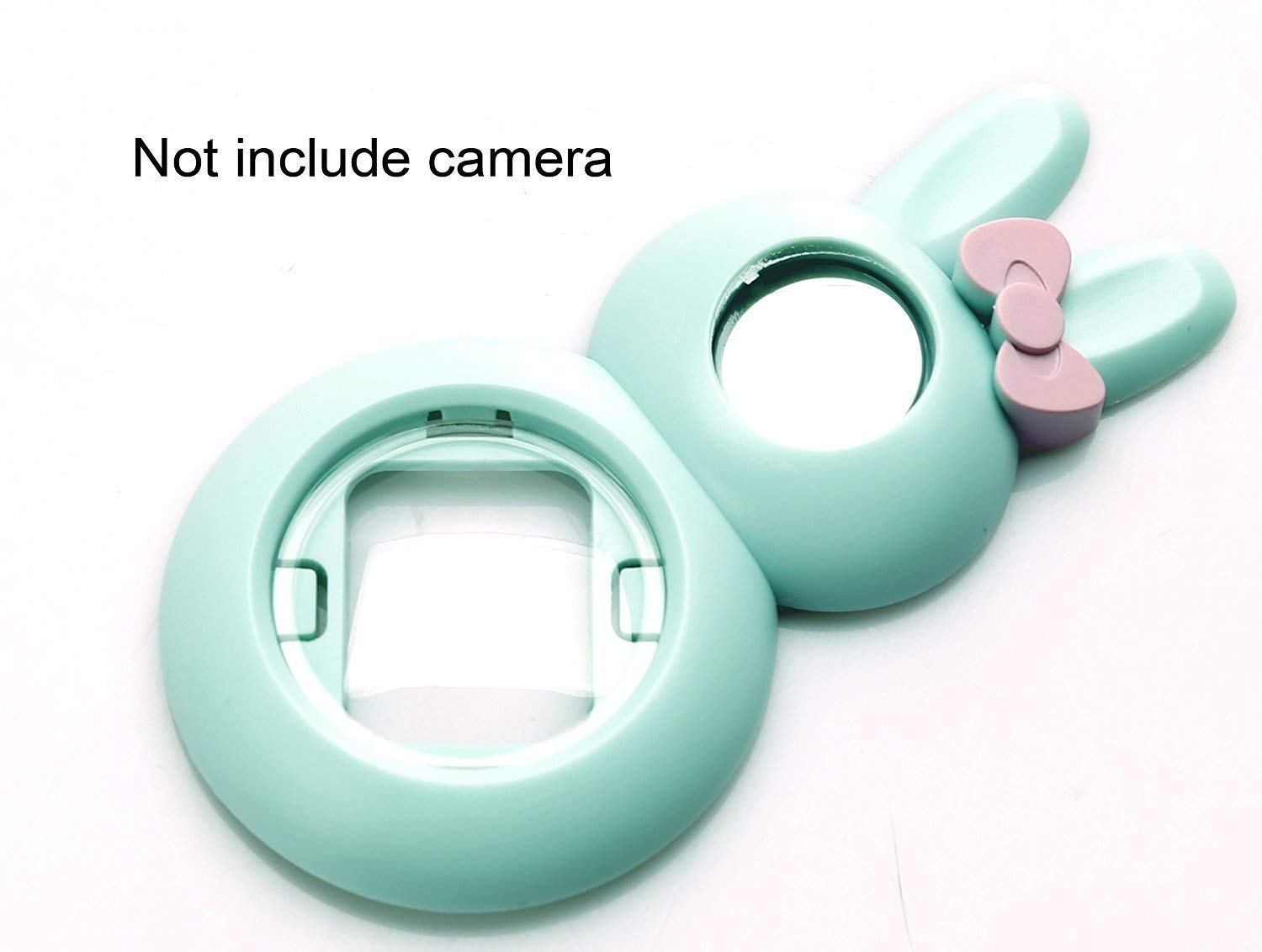 HelloHelio Cute Bunny Selfie and Close Up Lens Shot Mirror Compatible for Fujifilm Mini9 Mini 8 Mini10s Hellokitty Instant Camera (Ice Blue)