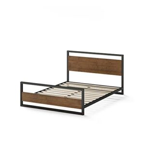 ZINUS Suzanne Bamboo and Metal Platform Bed Frame with Footboard / Wood Slat Support / No Box Spring Needed / Easy Assembly, King