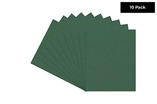 Hunter Green 5x7 Backing Board - Uncut Photo Mat Board (10-Sheets)