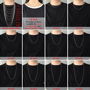 Monily 4mm 22In Square Rolo Stainless Steel Chain Necklace Round Box Necklace Men Women Jewellery