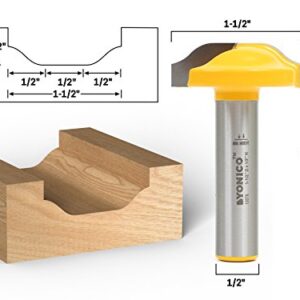 YONICO CNC Cabinet Door Raised Panel Router Bit Ogee Panel 1/2-Inch Shank 13076