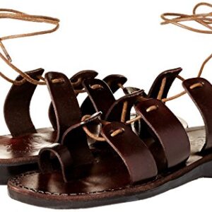 Deborah - Leather Lace Up Sandal - Brown