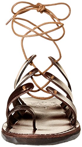 Deborah - Leather Lace Up Sandal - Brown