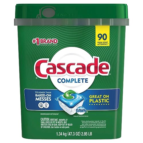 Cascade ActionPacs Dishwasher Detergent (Complete 90 Count), (Pack of 1), White