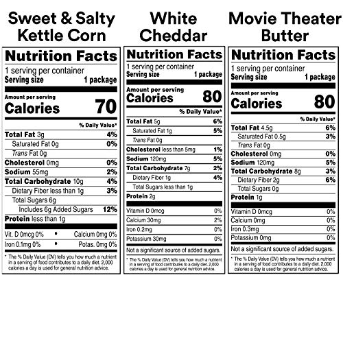 Smartfood Popcorn Variety Pack, 0.5 Ounce (Pack of 40)