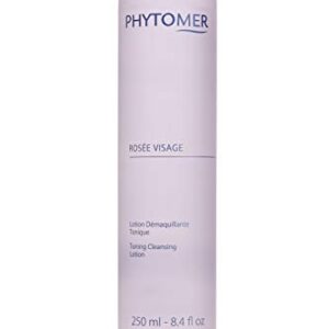 Phytomer Rosee Visage Toning Cleansing Lotion | All in One Cleanser, Makeup Remover & Toner for Face | Alcohol-Free | Safe, Natural Ingredients | 8.4 Fl Oz