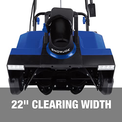 Snow Joe SJ627E Electric Walk-Behind Snow Blower w/ Dual LED Lights, 22-inch, 15-Amp