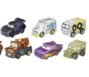 Mattel Disney Cars Toys Mini Racers Set of 10 Mini Toy Cars & Trucks, Collectibles Inspired by Disney Movies [Styles May Vary] (Amazon Exclusive)