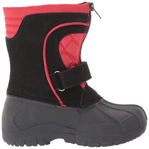 totes Boy's Unisex Kids Bradley Snow Winter Boots, Black/Red, 11 Little