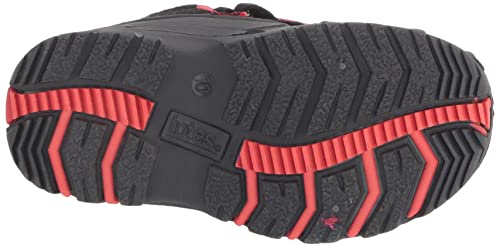 totes Boy's Unisex Kids Bradley Snow Winter Boots, Black/Red, 11 Little