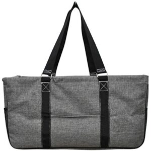 n. gil all purpose open top 23" classic extra large utility tote bag 4-2017 fall new pattern (crosshatch grey)