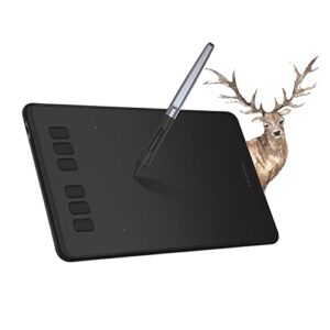 drawing tablet huion inspiroy h640p graphics tablet with battery-free stylus 8192 pressure sensitivity 6 hot keys, 6 x 4inch pen tablet for digital art, design & animation, work with mac, pc & mobile
