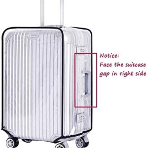 JenKin Luggage Protector Suitcase Cover PVC Waterproof Travel Suitcase Fits Most 20" 22" 24" 26" 28" (30'')