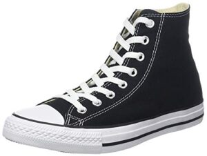 converse m9160- chuck taylor all star high top unisex black white sneakers, 10.5