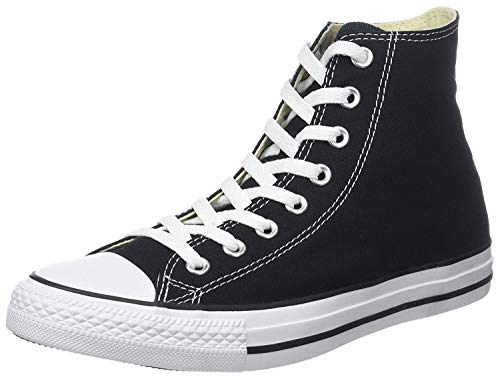 Converse M9160- Chuck Taylor All Star High Top Unisex Black White Sneakers, 10.5