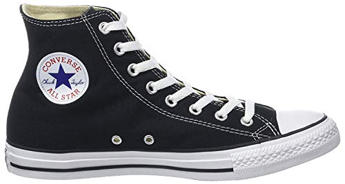 Converse M9160- Chuck Taylor All Star High Top Unisex Black White Sneakers, 10.5