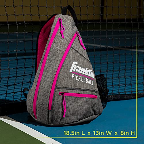 Franklin Sports Pickleball Bags - Pickleball Sling Bag Backpack for Gear + Equipment - Pickleball Bag for Men + Women - Holds Paddles, Pickleballs + Accessories - Official US Open Pickleball Bag