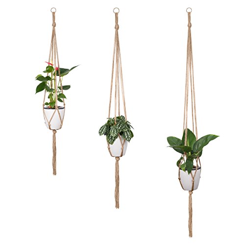 Plant Hangers Indoor Macrame Hanging Planter Holder 6 Pack, 3 Sizes