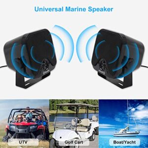 Herdio Receiver/Speaker Package, MP3/USB AM/FM Marine Stereo Bundle for Boat ATV UTV SPA.