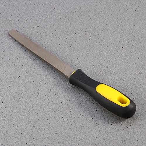 UEETEK 6-inch Hardened Steel File Flat Metal File Sharpening Tools with Comfortable Hand Grip Handles