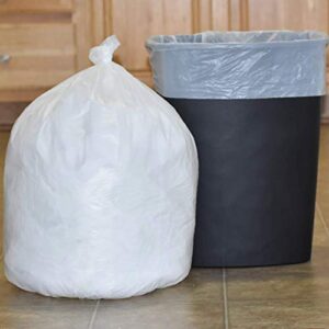 8 Gallon Medium Trash Bags White Kitchen Garbage Bags Plastic Wastebasket Trash Can Liners for Home and Office Bins, 200 Count