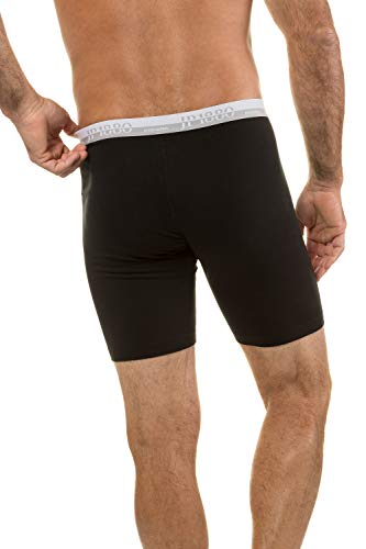 JP 1880 Menswear Big & Tall Plus Size L-8XL Stretch Cotton Long Leg Boxer Briefs Black 54/56 711242 10