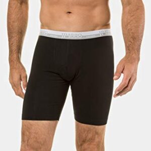 JP 1880 Menswear Big & Tall Plus Size L-8XL Stretch Cotton Long Leg Boxer Briefs Black 54/56 711242 10