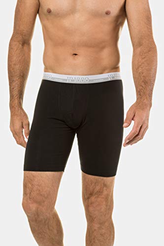 JP 1880 Menswear Big & Tall Plus Size L-8XL Stretch Cotton Long Leg Boxer Briefs Black 54/56 711242 10