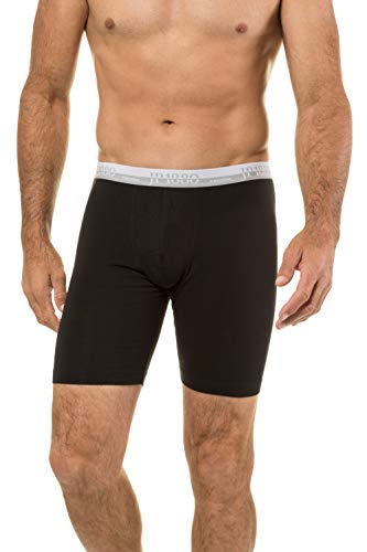 JP 1880 Menswear Big & Tall Plus Size L-8XL Stretch Cotton Long Leg Boxer Briefs Black 54/56 711242 10