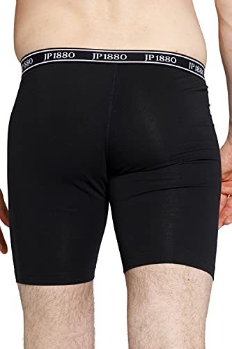 JP 1880 Menswear Big & Tall Plus Size L-8XL Stretch Cotton Long Leg Boxer Briefs Black 54/56 711242 10