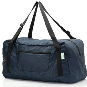 HOLYLUCK Foldable Travel Duffel Bag For Women & Men Luggage Great for Gym (Navy Blue) One_Size