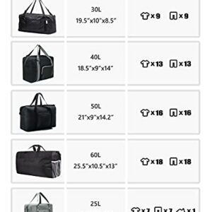 HOLYLUCK Foldable Travel Duffel Bag For Women & Men Luggage Great for Gym (Navy Blue) One_Size