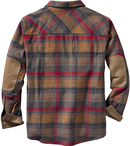 Legendary Whitetails Men's Standard Harbor Heavyweight Flannel Shirt, Smokey Mountain Plaid, Large