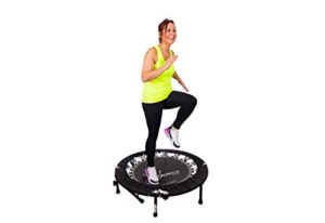 maximus hiit bounce pro usa | exercise trampoline for adults | folding rebounder with flat or incline | plus dvds for fitness & weight loss and free online video’s | max 400lbs | already assembled