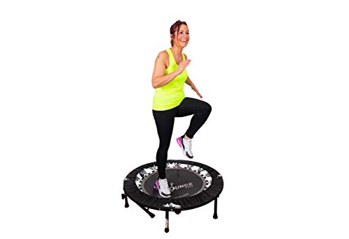 Maximus HIIT Bounce PRO USA | Exercise Trampoline for Adults | Folding Rebounder with Flat or Incline | Plus DVDs for Fitness & Weight Loss and Free Online Video’s | Max 400lbs | Already Assembled