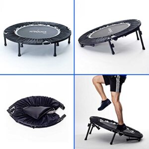 Maximus HIIT Bounce PRO USA | Exercise Trampoline for Adults | Folding Rebounder with Flat or Incline | Plus DVDs for Fitness & Weight Loss and Free Online Video’s | Max 400lbs | Already Assembled