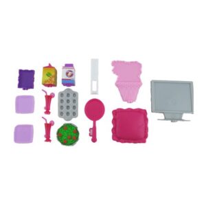 replacement parts for barbie glam vacation house - x7945 barbie doll size accessories ~ tv, kitchen supplies, pillow, flowers and more