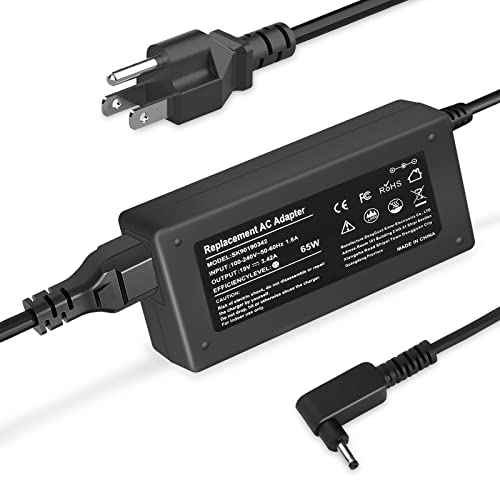 65W 19V 3.42A Laptop Charger for Acer Chromebook CB3 CB3-111 CB3-131-C3SZ CB3-431 CB3-532 CB5 CB5-132T CB5-571 R11 11 13 14 15 C720 C720P C740;fit N16P1 PA-1650-80 A11-065N1A Power Cord