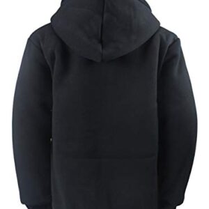 Sweatshirts for Men Zipper Hoodie, Fleece Lining Sweater Jacket Black Large