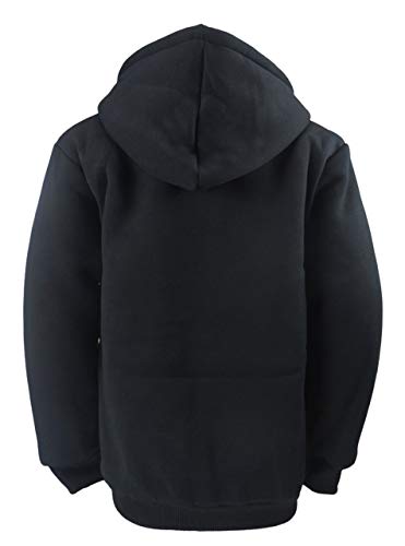 Sweatshirts for Men Zipper Hoodie, Fleece Lining Sweater Jacket Black Large