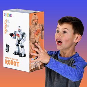 Play22 Remote Control Robot Toy - Robots for Kids Superb Fun Toy - Toy Robot Shoots Missiles Walks Talks & Dances with Flashing Lights 10 Functions - Best RC Robot Gift for Boys and Girls -Original